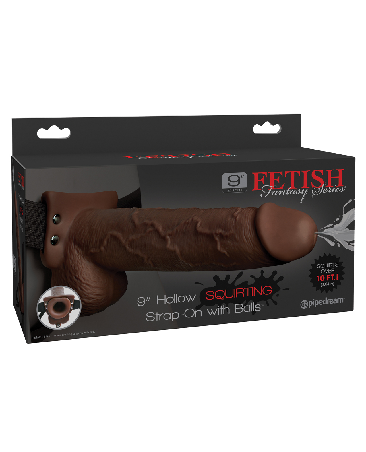 Fetish Fantasy Series Hollow Squirting Strap On w/Balls
